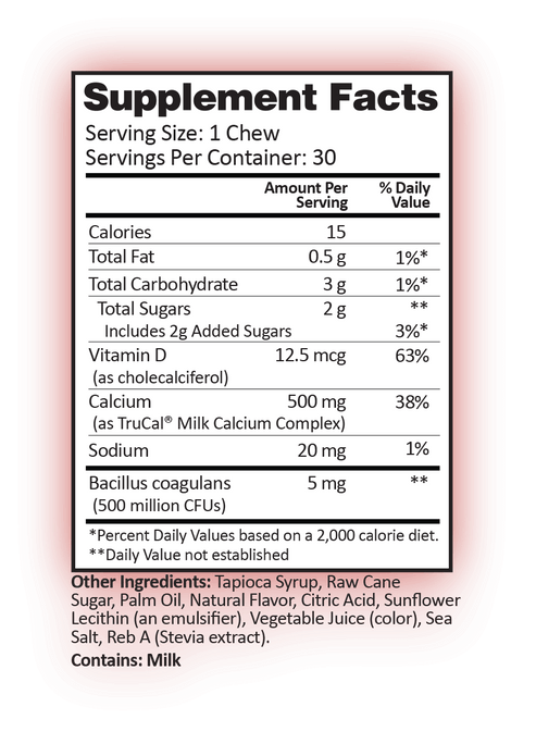 Calcium Soft Chew | Peaches & Cream